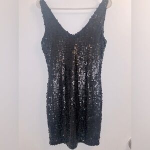 Black sequin dress